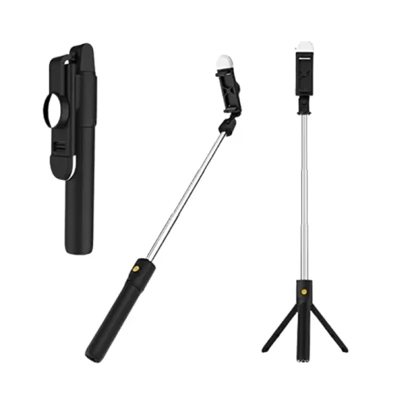 Gamma K10S-L LED Tripod & Selfie Stick content creator Wireless Controller in folded position